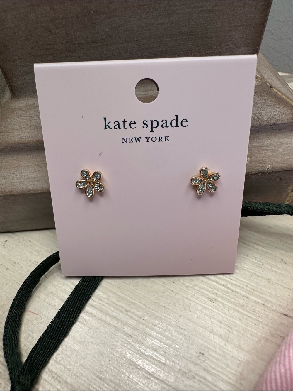 Kate Spade Aquamarine Gleaming Garden Flower Stud Earrings - Picture 5 of 7